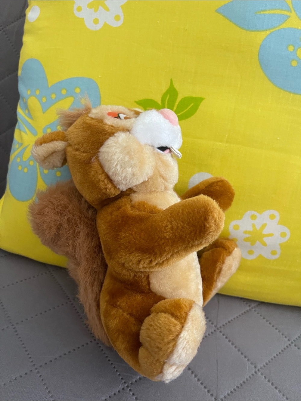 Cute Brown and Cream Chipmunk Plush Toy with Pink Nose - Picture 8 of 10